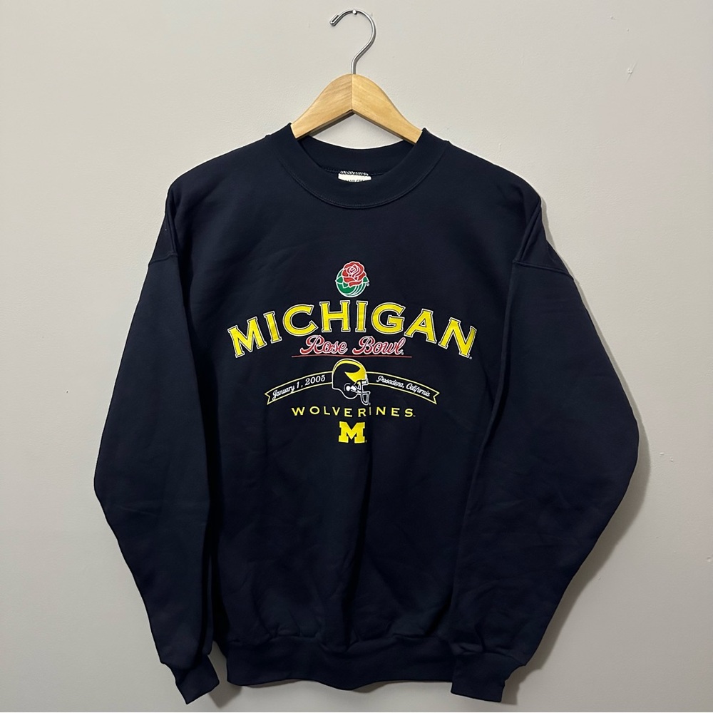 Vintage Michigan Wolverines Football Rose Bowl Crewneck Sweatshirt Size Large